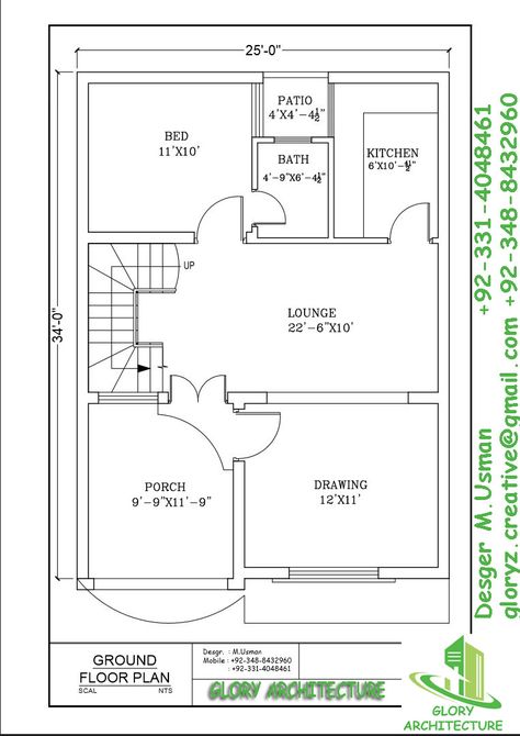 House Design Plan 8x11m With 4 Bedrooms - House Plan Map 25x30 Duplex House Plans, 10 Marla House Plan, Elevation House, 30x50 House Plans, 20x30 House Plans, Face Printable, Budget House Plans, 20x40 House Plans, 30x40 House Plans