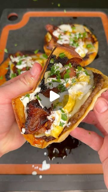 313K views · 13K likes | James Brown on Instagram: "Breakfast Smash Burger Tacos 🌮
.
#breakfast #breakfastideas #tacos" Tacos Breakfast, Smash Burger Tacos, Burger Sliders Recipes, Burger Tacos, Sliders Recipes, Breakfast Taco, Breakfast Burger, Burger Sliders, Instagram Breakfast