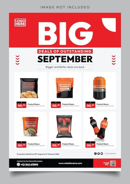 Supermarket big offer promotion flyer ca... | Premium Vector #Freepik #vector Product Offer Poster, Products Flyer Design, Supermarket Catalogue, Offer Flyer Design, Product Promotion Design, Supermarket Flyer, Sales Promotion Design, Products Flyer, Promotion Poster Design