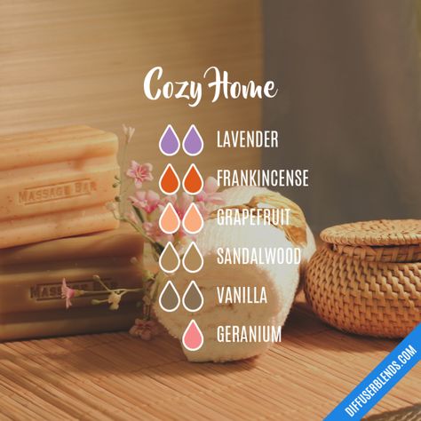 Cozy Home - Essential Oil Diffuser Blend Lavender Blends, Lavender Oil Uses, Essential Oil Perfumes Recipes, Turmeric Face, Essential Oil Combinations, Turmeric Face Mask, Essential Oil Diffuser Blends Recipes, Young Living Essential Oils Recipes, Essential Oils Guide