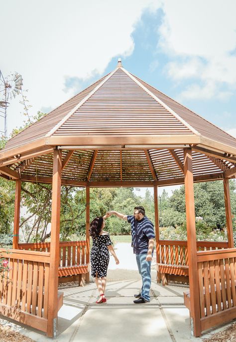 Engagement Photos Gazebo, Gazebo Engagement Ideas, Gazebo Engagement Pictures, Fullerton Arboretum, San Clemente Wedding, Couples Shoot, Couple Session, Capture Photo, Beach Elopement