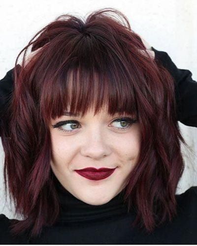 Short Hairstyles With Fringe, Short Fringe Hairstyles, Hairstyles With Fringe, Red Hair With Bangs, Short Hair Fringe, Short Red Hair, Ash Hair, Bangs For Round Face, Bob Hairstyles With Bangs