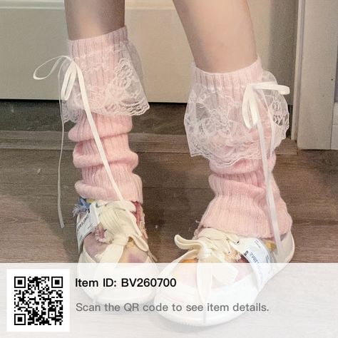 White Leg Warmers, Temu Stuff, Ribbon Socks, Kawaii Leg Warmers, Knee Warmers, Soft Legs, Y2k Girls, Steampunk Fashion Male, Bow Legged