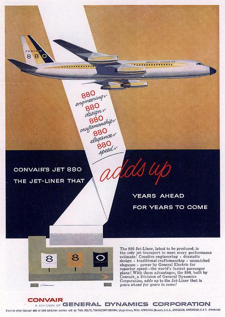 Vintage Airline Advertising Convair 880-990 | Flickr - Photo Sharing! Airline Advertising, Vintage Airline, Vintage Planes, General Dynamics, Vintage Ideas, Vintage Aviation, Vintage Airlines, Vintage Air, Vintage Airplanes