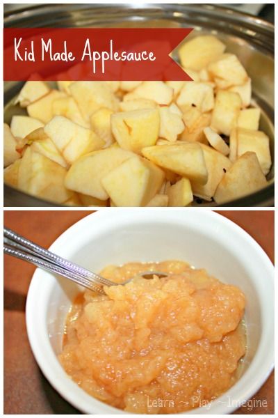 Super simple homemade applesauce that kids can make! Preschool Cooking, Crockpot Healthy, Apple Sauce Recipes, Walking On Sunshine, Homemade Applesauce, Apple Sauce, Raw Food Diet, Recipes Crockpot, Honey And Cinnamon