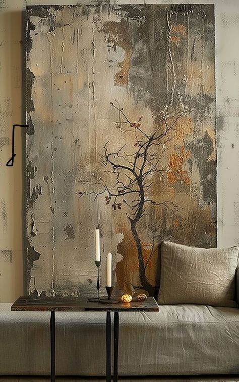 Paint Over Canvas Painting, Painting In Room, Wabi Sabi Diy, Calm Paintings, Painting In Living Room, Painting For Room, Painting A Wall, Wabi Sabi Living Room, Best Abstract Paintings