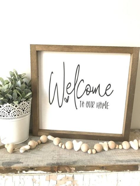 Home entrance ideas for beautiful home ||home decor ideas Welcome To My Home Signs, Home Welcome Sign, Welcome Home Signs, Entry Signs, Entryway Signs, Warm Home Decor, Welcome To Our Home, Entrance Design, Home Sign