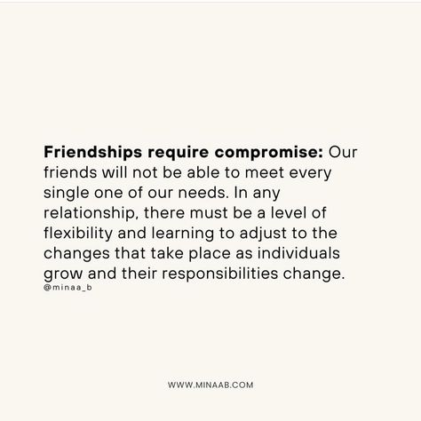 All relationships require effort, including friendships. Though friendships can adjust and change overtime, that doesn’t mean it will sustain itself without effort or intentionality. What does putting in effort in a friendship look like for you? #mindflwithminaa - Click the link in my bio to order a copy of my book, Owning Our Struggles, where I share more insights I to developing healthy friendships and building community. When Friendships Change Quote, Healing Friendships, Quotes About Friendship Changing, Letting Go Of Friendships, Feelings Board, Maintaining Friendships, Healthy Friendships, Friendship Over, Building Community