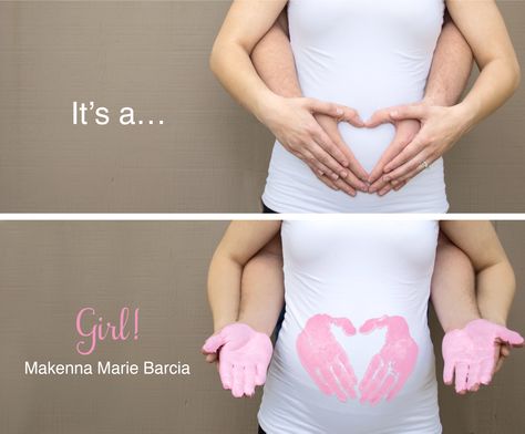 Gender Reveal Hands On Belly, Gender Reveal Idea For Husband, Gender Reveal Paint Photoshoot, Gender Reveal Ideas Photoshoot, Gender Reavel Ideas, Gender Reveal Props, Foto Gender Reveal, Gender Reveal Paint, Gender Reveal Photoshoot