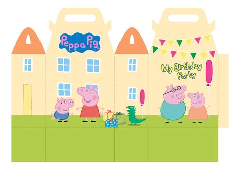 Peppa Pig Printables Peppa Pig Cutouts, Peppa Pig Party Printables, Peppa Pig House Printable, Peppa Pig Printables Free Prints, Peppa Pig Free Printables, Peppa Pig Template, Peppa Pig Crafts, Happy Birthday Peppa, Peppa Pig Party Games