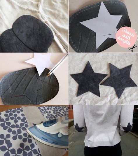 Make Your Own Patch, Leather Elbow Patches, Curvy Petite Fashion, Knitted Heart, Diy Vetement, Repair Clothes, Old Sweater, Pretty Designs, Diy Patches