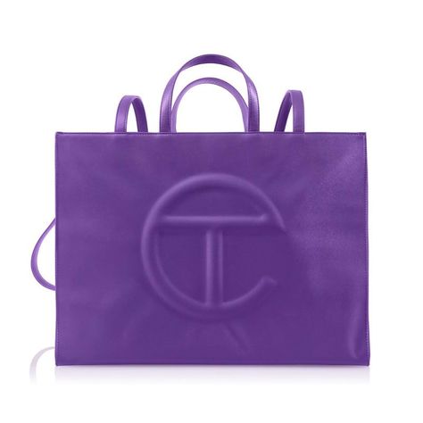 Telfar Bags, Grape Color, Oprahs Favorite Things, Logo A, Purple Bags, Shopper Bag, Everyday Bag, Shopping Tote, Leather Care