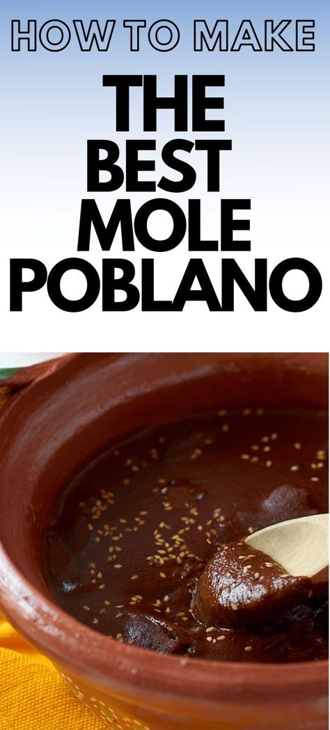 a pot with mole and a spoon Mole Recipe Mexican, Mexican Mole Sauce, Mexican Mole, Mole Recipe, Mole Poblano, Traditional Mexican Dishes, Chicken Mole, Mexican Sauce, Traditional Mexican Food