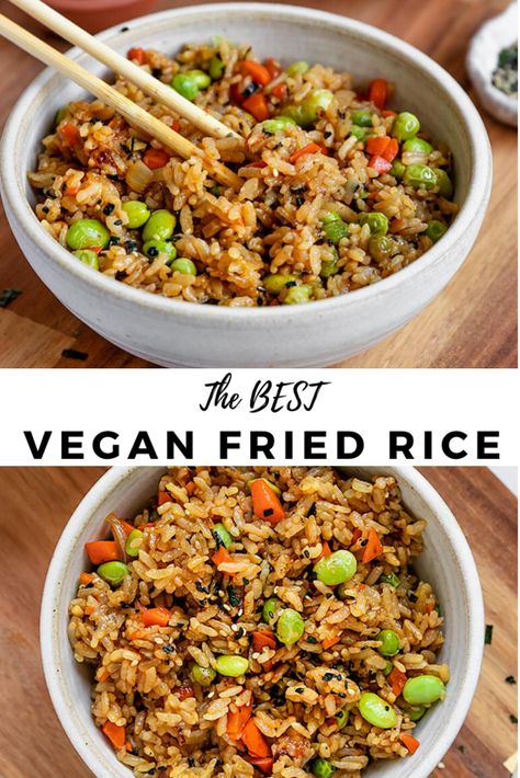 Vegan Fried Rice Recipe, Yakimeshi Recipe, Vegetable Fried Rice Recipe, Vegetarian Fried Rice, Homemade Fried Rice, Vegan Fried Rice, Veggie Fried Rice, Vegetable Fried Rice, Easy Rice Recipes