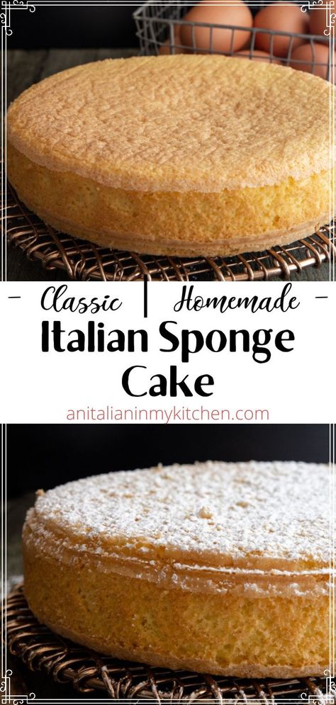 Sponge Cake Recipe Best, Italian Sponge Cake, Resipi Kek, Torte Cupcake, Sponge Cake Recipes, New Cake, Chiffon Cake, Cupcake Cake, Italian Desserts