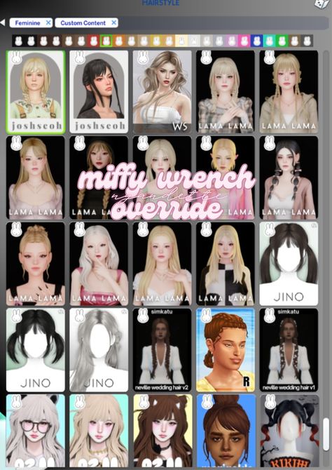 miffy wrench override ୨୧ | Patreon Cc Wrench Override Sims 4, Save Files Sims 4, Ts4 Save File, Goth Sims Cc, Sims 4 Cc Dump, Sims Challenge, Royal High Outfits Ideas Cheap, Cc Hats, Sims 4 Traits