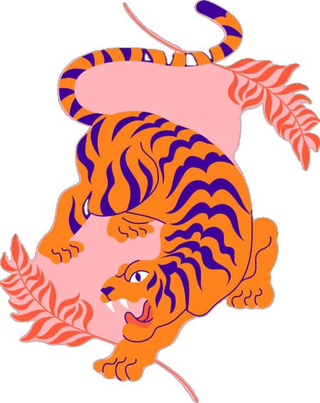 Tibetan Tiger Illustration, Linocut Tiger, Japanese Tiger Illustration, Tiger Graphic Design, Thai Tiger, Tiger Dance, Asian Tigers, Tiger Vector, Tiger Dragon