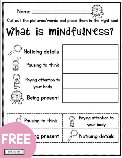 Mindfulness Printables, Mindfulness Worksheets, Therapy Interventions, What Is Mindfulness, School Social Work, Counseling Activities, Mindful Parenting, Mindfulness For Kids, Mindfulness Exercises