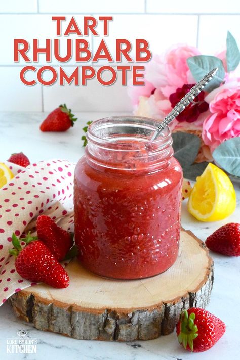 Crab Apple Jelly, Strawberry Rhubarb Compote, Growing Rhubarb, Rhubarb Compote, Compote Recipe, Simple Breakfast, Canadian Food, Rhubarb Recipes, Breakfast Toast