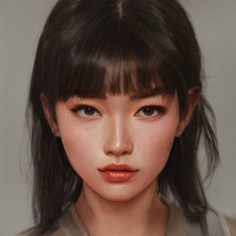 Artbreeder Girl, Character Inspiration Girl, Face Inspiration, Art Breeder, Big Eyes Art, Digital Portrait Art, Face Characters, Face Photography, Model Face