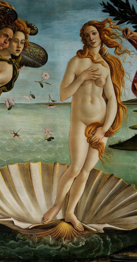 Pop Art Roy Lichtenstein, Botticelli Paintings, Italian Artwork, Venus Painting, Birth Of Venus, Sandro Botticelli, Uffizi Gallery, Johannes Vermeer, Goddess Of Love