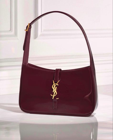 Cherry Red Handbag, Ysl Burgundy Bag, Ysl Red Bag, Red Ysl Bag, Ysl 90s, Cherry Red Aesthetic, Burgundy Aesthetic, Ysl Purse, Ysl Handbags