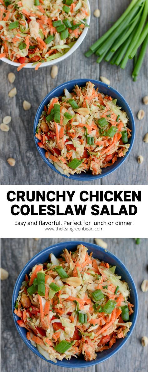 Asian Salad With Coleslaw, Coleslaw With Chicken, Coleslaw Mix Recipes Healthy, Chicken And Slaw Recipes, Coleslaw And Chicken Recipe, What To Make With Bagged Coleslaw, Veggie Slaw Recipes, Coleslaw Salad Recipe Healthy, Chicken Schnitzel Slaw Salad