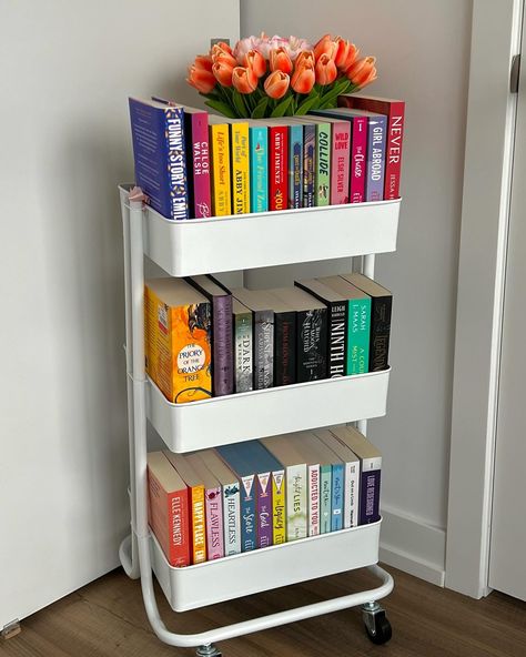 Tbr Cart, Reading Bookshelf, Bookish Decor, Book Carts, Books Tbr, Bookshelf Inspiration, Book Cart, Storage Trolley, Utility Cart