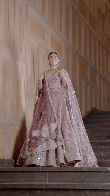 Engagement Lehenga, Tara Sutaria, Indian Dresses Online, Bollywood Dress, Indian Bride Outfits, Fashionable Saree Blouse Designs, Draping Fashion, Rose Velvet, French Rose