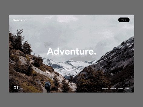 Layered Website Design, Rustic Website Design, Outdoor Website, Cactus Mural, Adventure Website, Mountain Layers, Mountains Design, Web Design Websites, Ui Website