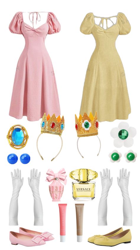 #princesspeach #princessdaisy #mario #princess #costume #costumeidea #costumeinspo #halloween #halloweencollage #halloweencostume #duo #duos #fyp #fypshuffle #fyppppp #fypshuffles Princess Peach Halloween Costume, Wizard Of Oz Dorothy Costume, Princess Peach Halloween, Fun Halloween Outfits, Princess Peach Costume, Disney Duos, Peach Clothes, Dorothy Costume, Peach Costume