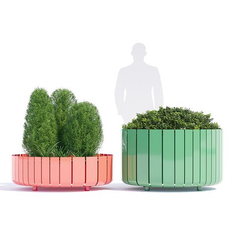 3D Other planter vestre street vestre street urban chlorophytum buxus round planter metal garden loft scandinavian outdoor Japanese Signs, Urban Greenery, Planter Box Designs, Scandinavian Outdoor, Plant Vessels, Tiered Planter, Flower Pot Design, Planter Design, Unique Planter