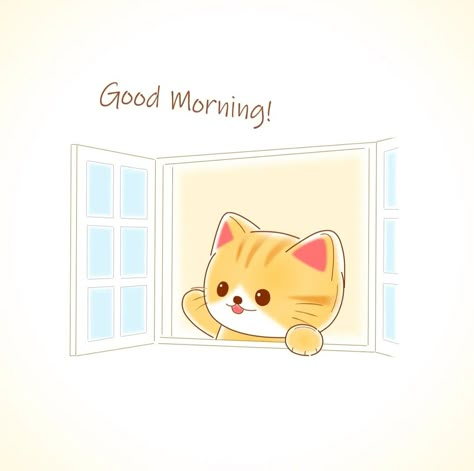 Goodmorning Cute Images Aesthetic, Good Morning Doodles, Good Morning Cat Images, Cute Reaction Pics, Good Morning Cute, Cute Morning, Cute Reaction, Good Morning Cat, Morning Hugs