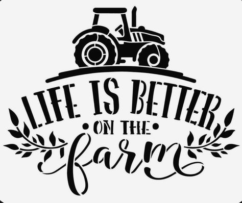 Tractor Silhouette, Tractor Decor, Side Hussle, Craft Stencils, Idee Cricut, Home Decor Craft, Country Diy, Cursive Script, Paint Wood