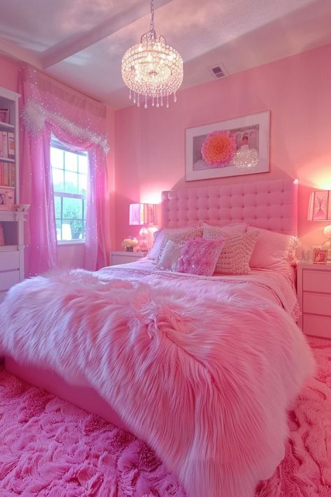 Discover inspiring cozy and luxurious bedroom ideas tailored for teen girls. From stylish decor tips to practical design solutions. Hot Pink Room, Beautiful Dorm Room, Beautiful Bedroom Designs, Pink Bedroom Ideas, Dream Bedroom Inspiration, Pink Bedroom Decor, Classy Bedroom, Pink Room Decor, Cute Bedroom Ideas