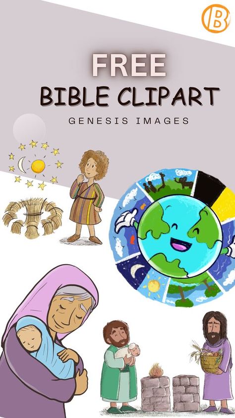 FREE Cute clipart images you can use for home or for Sunday School. Many different stories from the book of Genesis. Bible Clipart, Bible Study Activities, The Book Of Genesis, Sabbath School, Bible Stories For Kids, Book Of Genesis, Bible Study For Kids, Bible Characters, Childrens Bible