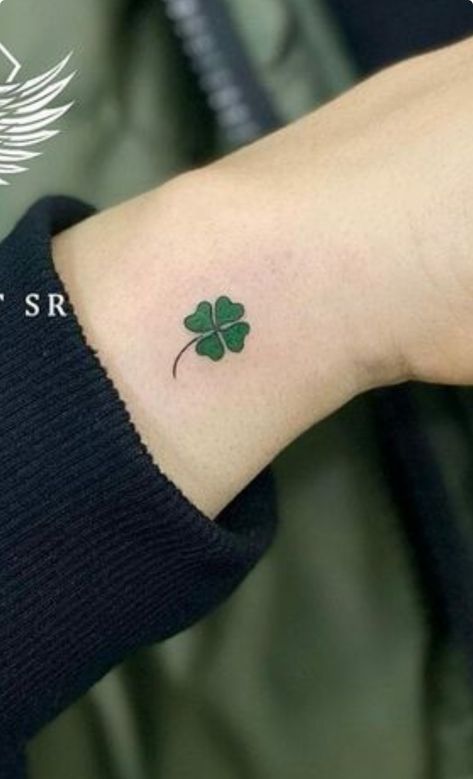 Finger Tattoos Words, Shamrock Tattoo, Leaf Clover Tattoo, Scottish Symbols, Four Leaf Clover Tattoo, Clover Tattoo, Shamrock Tattoos, Celtic Shamrock, Clover Tattoos