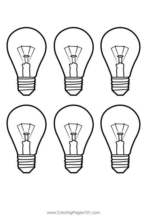 Colorful Bulb Coloring Page Light Bulb Template, Lego Coloring, Lego Coloring Pages, Diy Girls, Colouring Printables, Color By Numbers, Diy For Girls, Small Light, Girls Room