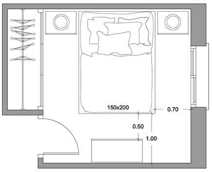 Standard Bedroom Dimensions, Furniture Dimensions, Bedroom Dimensions, Bedroom Floor Plans, Design Rules, Bedroom Layouts, Furniture Layout, Large Bedroom, Home Room Design