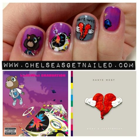 . Kanye West Nails, Crazy Nail Art Designs, Nail Makeover, Jewels Nails, Pro Nails, Paint With Acrylics, Crazy Nail Art, Tough As Nails, Crazy Nails