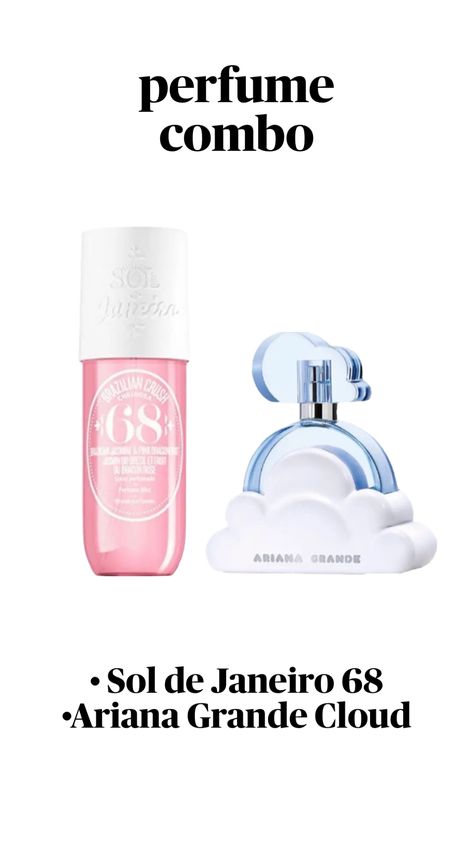 perfume combo, best perfume combos, sweet fragrance, sol de janeiro 68, vanilla and sugar mist, layering, ariana grande cloud perfume Ariana Grande Cloud Perfume, Cloud Perfume, Perfume Combos, Ariana Perfume, Fragrance Photography, Ankle Tattoos For Women, Sweet Fragrance, Body Hygiene, Perfume Collection Fragrance