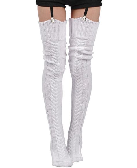 Thigh high knit socks