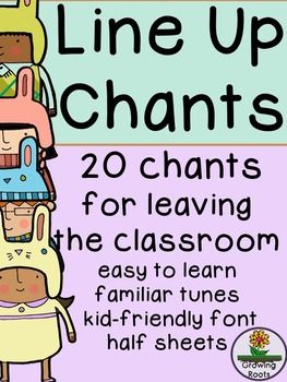 Lining Up Chants Line Up Songs For 1st Grade, Lining Up Chants, Read Sign For Classroom, Line Up Songs, Line Up Chants, Transition Songs, Teaching Classroom Management, Attention Getters, Classroom Songs