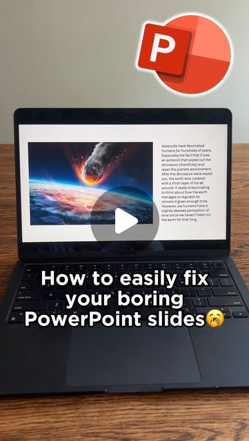 The PowerPoint Guy on Instagram: "How to fix a boring PowerPoint intro slide😋🙋‍♂️" Powerpoint Slide, Slide Design, New Version, Power Point, Fix You, 2023 2024, Technology, On Instagram, Instagram