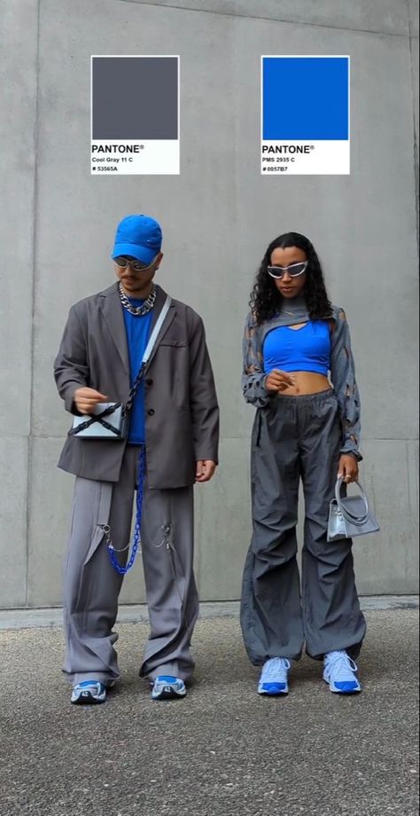 Outfit Palette, Color Matching Clothes, Palette Aesthetic, Activewear Photoshoot, Matching Fits, Couple Inspo, Unisex Looks, Couple Matching Outfits, Colour Combinations Fashion