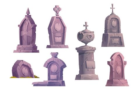 Grave Headstones, Tombstone Designs, 3d Ideas, Tombstone, Illustration Vector, Objects Design, Design Reference, Halloween Cat, Graveyard