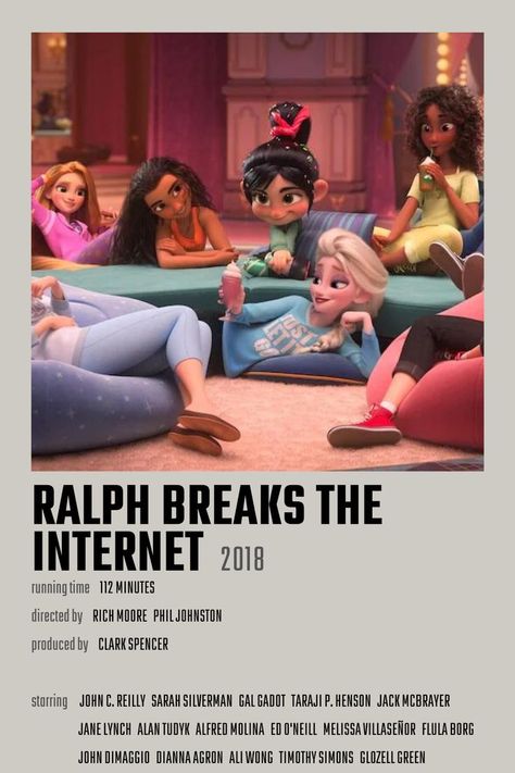 Ralph Breaks The Internet, Good Animated Movies, Disney Movie Posters, New Disney Movies, Movies To Watch Teenagers, Disney Movies To Watch, Night Film, Iconic Movie Posters, New Movies To Watch