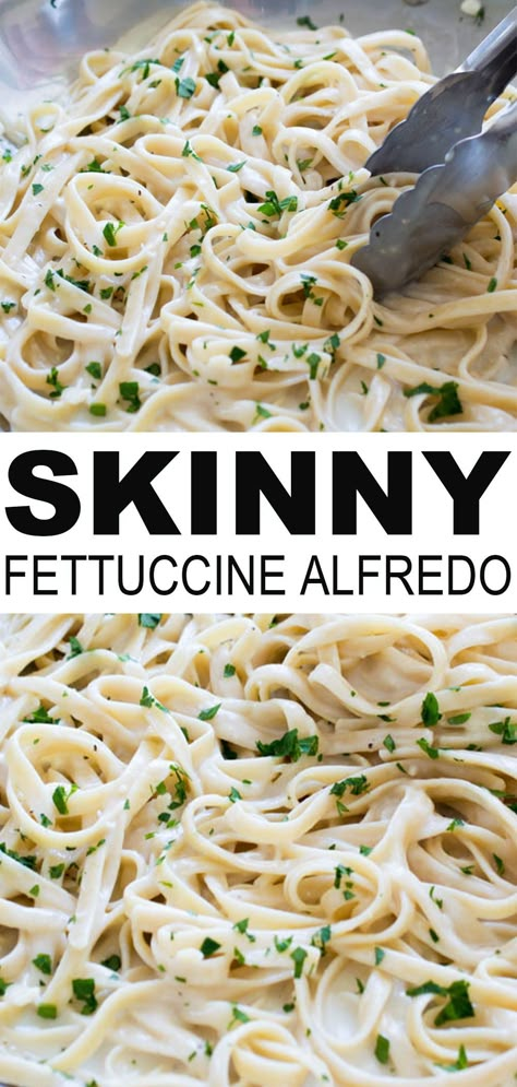 Low Calorie Fettucini Alfredo Sauce, Healthy Chicken Alfredo Recipe Low Carb, Healthy Chicken Fettuccine Alfredo, Low Calorie Fettuccine Alfredo, Low Calorie Chicken Alfredo Recipe, Low Calorie Alfredo Pasta, Light Fettucini Alfredo, Healthy Fettuccine Recipes, Healthy Fettucini Alfredo Recipe