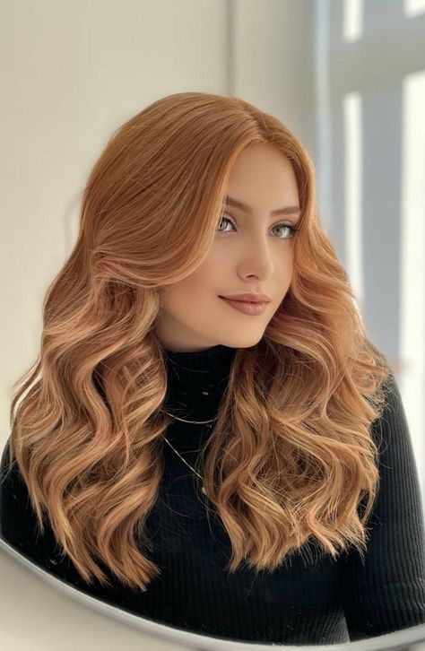 Light Copper Hair, Light Red Hair, Light Auburn Hair, Copper Blonde Hair, Strawberry Blonde Hair Color, Strawberry Hair, Ginger Hair Color, Spring Hair Color, Hair Color Auburn