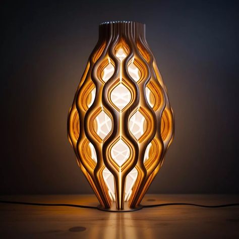 Hive Lamp Design Brilliance: Transforming Your Environment with Style Parametric Lamp, Laser Cut Lamps, Glow Lamp, 3d Printing Diy, Gourd Lamp, Generative Design, Lighting Design Interior, Wooden Lamp, Cute Home Decor